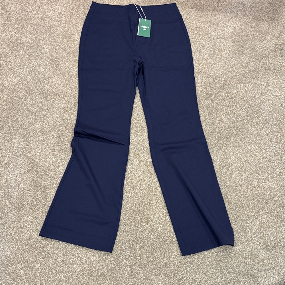 NWT Navy work pants Halara mid-rise straight workpant L- tall